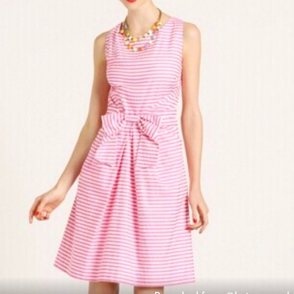 kate spade Dresses & Skirts - Kate Spade Jillian Seersucker Pink Stripe Dress Sz 10